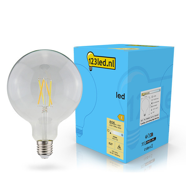 123inkt 123led E27 filament ledlamp globe dimbaar 7W (60W)  LDR02104 - 1