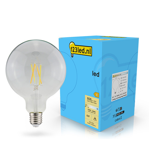 123inkt 123led E27 filament ledlamp globe dimbaar 7W (60W)  LDR02108 - 1