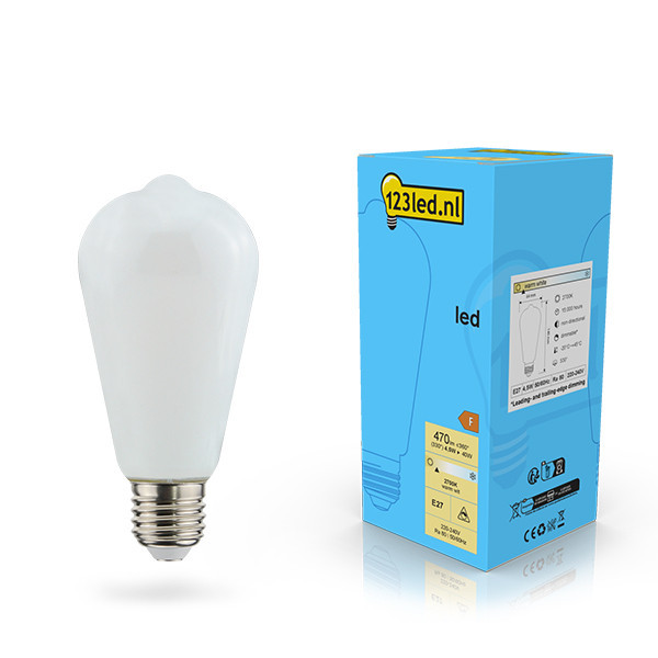 123inkt 123led E27 ledlamp Edison mat dimbaar 4.5W (40W)  LDR02112 - 1