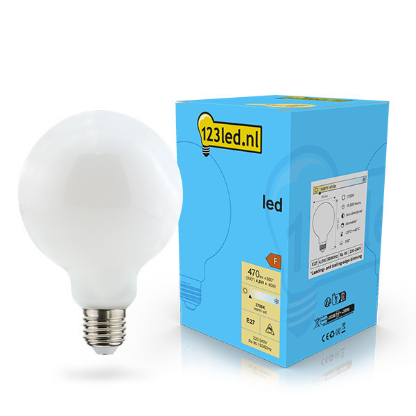 123inkt 123led E27 ledlamp globe mat dimbaar 4.5W (40W)  LDR02096 - 1