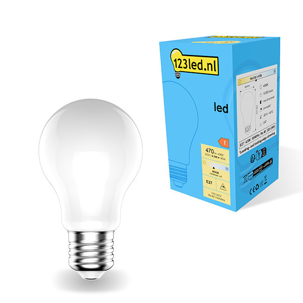 123inkt 123led E27 ledlamp peer mat dimbaar 4000K 4.5W (40W)  LDR01780 - 1