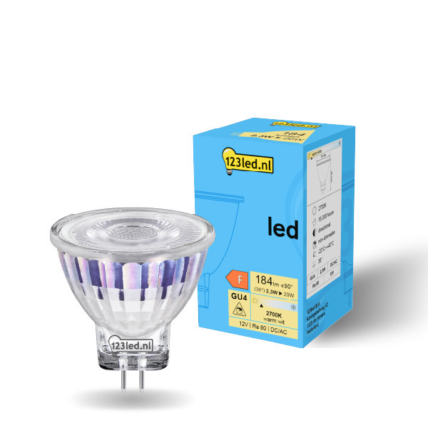 123inkt 123led GU4 ledspot niet dimbaar 2.3W (20W)  LDR01962 - 1