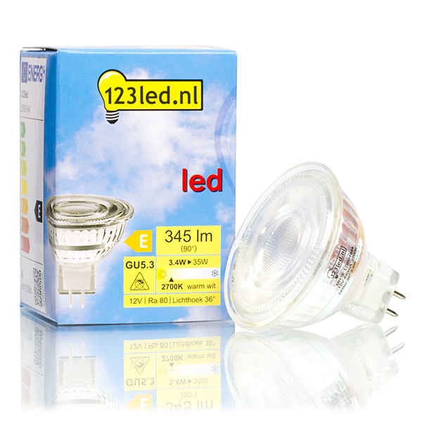 123inkt 123led GU5.3 ledspot glas 3.4W (35W)  LDR01644 - 1