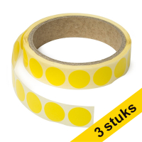 Aanbieding: 3x markeringspunten Ø 18 mm geel (1000 etiketten op rol)