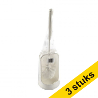 Aanbieding: 3x toiletborstel met houder (wit)