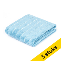 Aanbieding: 5x Dweil voor parket en laminaat licht blauw 50 x 70 cm