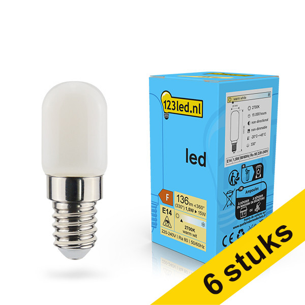 123inkt Aanbieding: 6x 123led E14 ledlamp capsule mat 1.5w (15w)  LDR02123 - 1