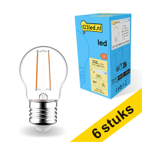 Aanbieding: 6x 123led E27 filament led-lamp kogel 2.5W (25W)