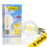 Aanbieding: 6x 123led E27 filament ledlamp peer dimbaar 7.3W (60W)