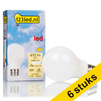 Aanbieding: 6x 123led E27 ledlamp peer mat 4.2W (40W)