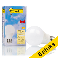 Aanbieding: 6x 123led E27 ledlamp peer mat 7.3W (60W)