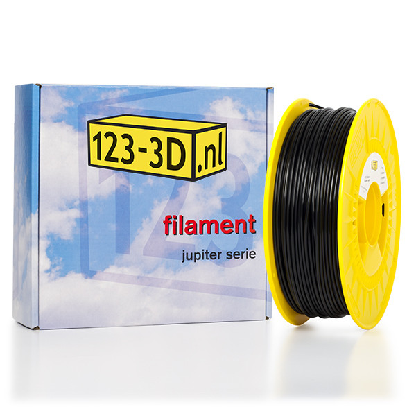 123inkt Filament zwart 2,85 mm PETG 1 kg Jupiter serie (123-3D huismerk)  DFP01125 - 1