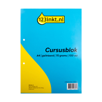 123inkt cursusblok A4 gelijnd 70 70 g/m² (100 vellen) 100058103C 302234