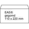 123inkt dienst-envelop wit 110 x 220 mm - EA5/6 gegomd (500 stuks)
