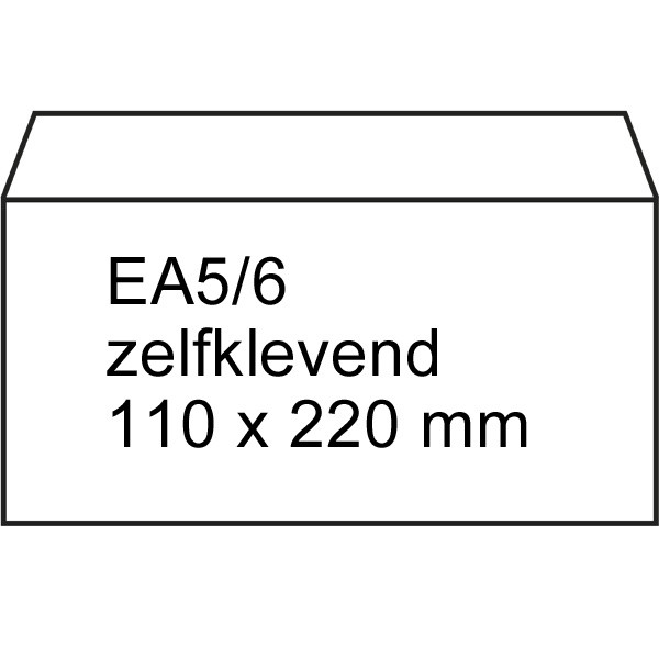 123inkt dienst-envelop wit 110 x 220 mm - EA5/6 zelfklevend (25 stuks) 123-201520-25 201520-25C 209004 300907 - 1