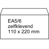 123inkt dienst-envelop wit 110 x 220 mm - EA5/6 zelfklevend (500 stuks)