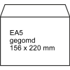 123inkt dienst-envelop wit 156 x 220 mm - EA5 gegomd (500 stuks)