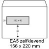 123inkt dienst-envelop wit 156 x 220 mm - EA5 venster links zelfklevend (500 stuks)