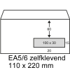 123inkt dienstenvelop wit 110 x 220 mm - EA5/6 venster rechts zelfklevend (25 stuks) 123-202535-25 209389 RD-202535-25C 300915 - 1