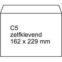 123inkt dienstenvelop wit 162 x 229 mm - C5 zelfklevend (25 stuks) 123-201560-25 300926