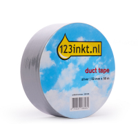 123inkt duct tape zilver 50 mm x 50 m