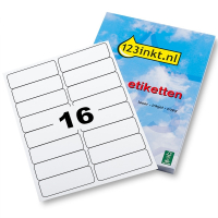 123inkt etiketten | 16.000 stuks | 99,1 x 33,9 mm | FSC®