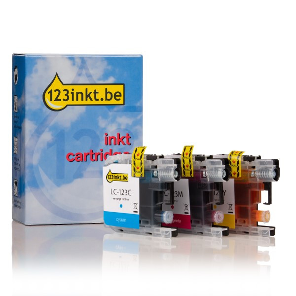 123inkt huismerk vervangt Brother LC-123RBWBP multipack 3 inktcartridges LC-123RBWBPC 132130 - 1