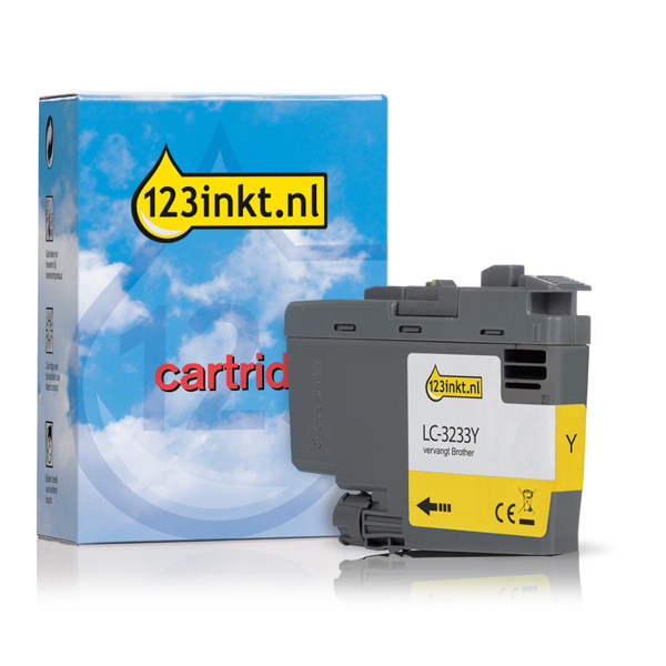 123inkt huismerk vervangt Brother LC-3233Y inktcartridge geel LC3233YC 051209 - 1