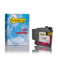 123inkt huismerk vervangt Brother LC-424M inktcartridge magenta