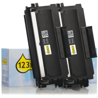 123inkt huismerk vervangt Brother TN-2010 toner zwart dubbelpak  160722