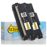 123inkt huismerk vervangt Brother TN-2320 toner zwart hoge capaciteit dubbelpak  160702