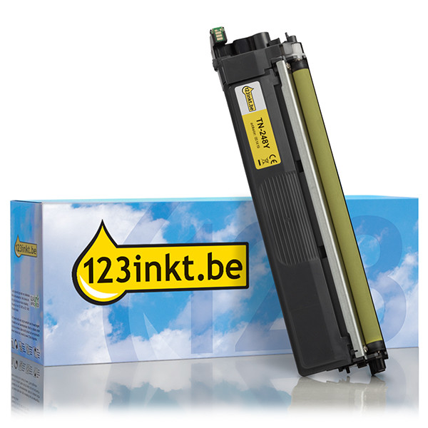 123inkt huismerk vervangt Brother TN-248Y toner geel TN248YC 051419 - 1