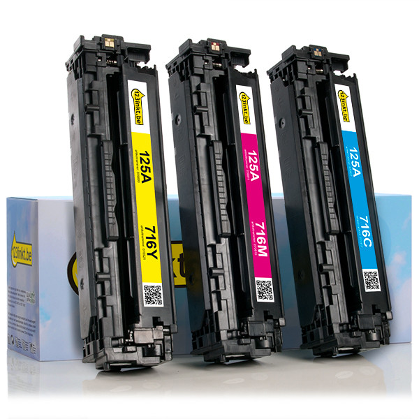 123inkt huismerk vervangt HP 125A (CF373AM) multipack cyaan/magenta/geel CF373AMC 054765 - 1