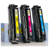 123inkt huismerk vervangt HP 125A (CF373AM) multipack cyaan/magenta/geel CF373AMC 054765