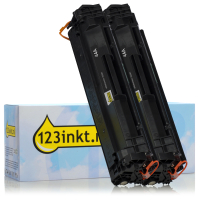 123inkt huismerk vervangt HP 44A (CF244A) toner zwart dubbelpak  160700