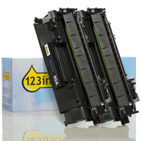 123inkt huismerk vervangt HP 80A (CF280A) toner zwart dubbelpak  160721