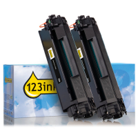 123inkt huismerk vervangt HP 83A (CF283AD) toner zwart dubbelpack CF283ADC 132192