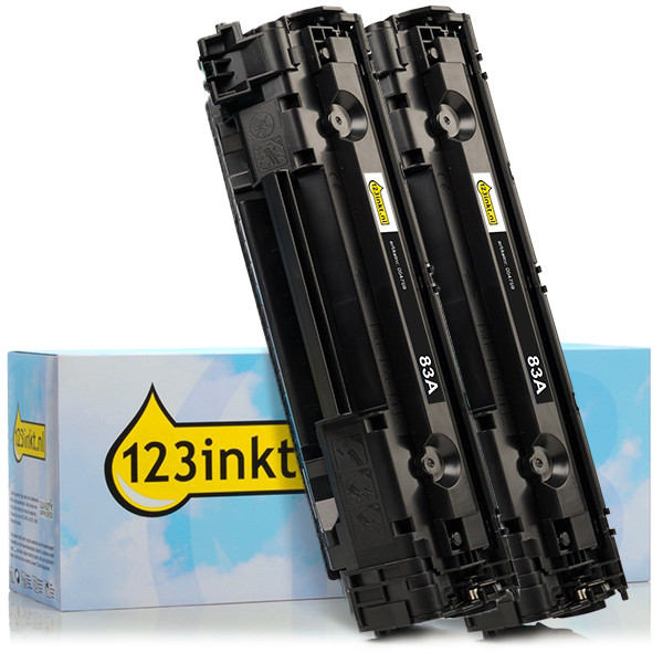 123inkt huismerk vervangt HP 83A (CF283A) toner zwart dubbelpak  160709 - 1