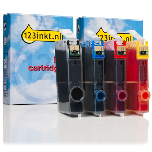 123inkt huismerk vervangt HP SD534EE multipack zwart/cyaan/magenta/geel SD534EEC 044155 - 1