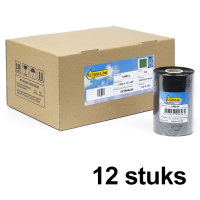 123inkt huismerk vervangt Zebra 2100 wax ribbon (02100BK11045) 110 mm x 450 m (12 ribbons)  144614