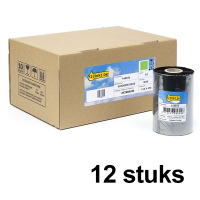 123inkt huismerk vervangt Zebra 2300 wax ribbon (02300BK11045) 110 mm x 450 m (12 ribbons) 02300BK11045C 144613