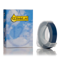 123inkt lettertang S0898140 / 520106 reliëftape wit op blauw  089262