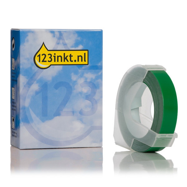 123inkt lettertang S0898160 reliëftape wit op groen S0898160C 089264 - 1