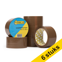 123inkt verpakkingstape bruin 38 mm x 66 m (6 rollen)