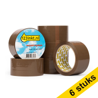 123inkt verpakkingstape bruin 50 mm x 66 m (36 rollen)  301383