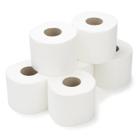 123schoon Maxi Jumbo toiletpapier 2-laags 6 rollen geschikt voor Tork T1 dispenser 120272C 440 SDR02007
