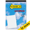 Aanbieding: 10x 123inkt cursusblok A6 gelijnd 70 g/m² 100 vellen