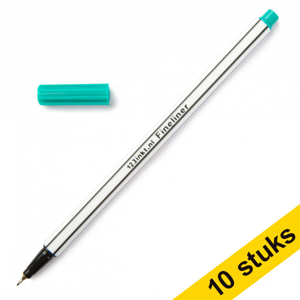 Aanbieding: 10x 123inkt fineliner groen  300435 - 1