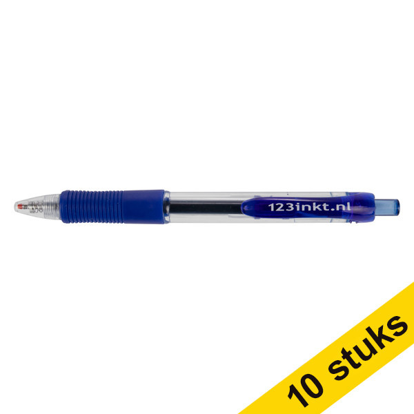 Aanbieding: 10x 123inkt gelpen blauw  301166 - 1