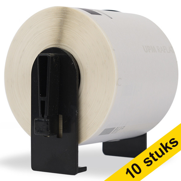 Aanbieding: 10x 123inkt huismerk vervangt Brother DK-22205 continue papiertape  650512 - 1